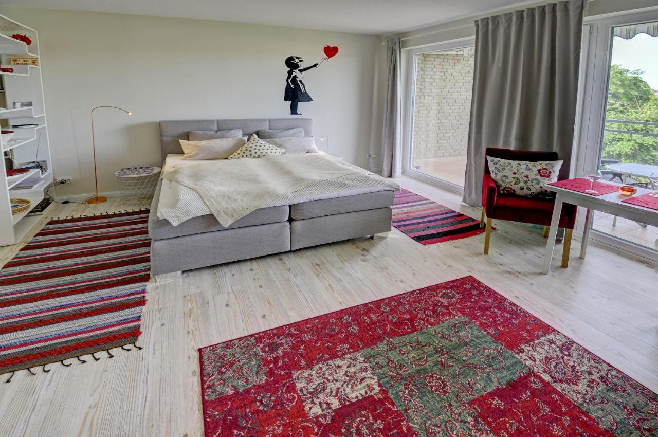 Fewo1846 - Flensview - Komfortables Studioapartment Mit Balkon Und Hafenblick เฟลนส์บวร์ก ภายนอก รูปภาพ