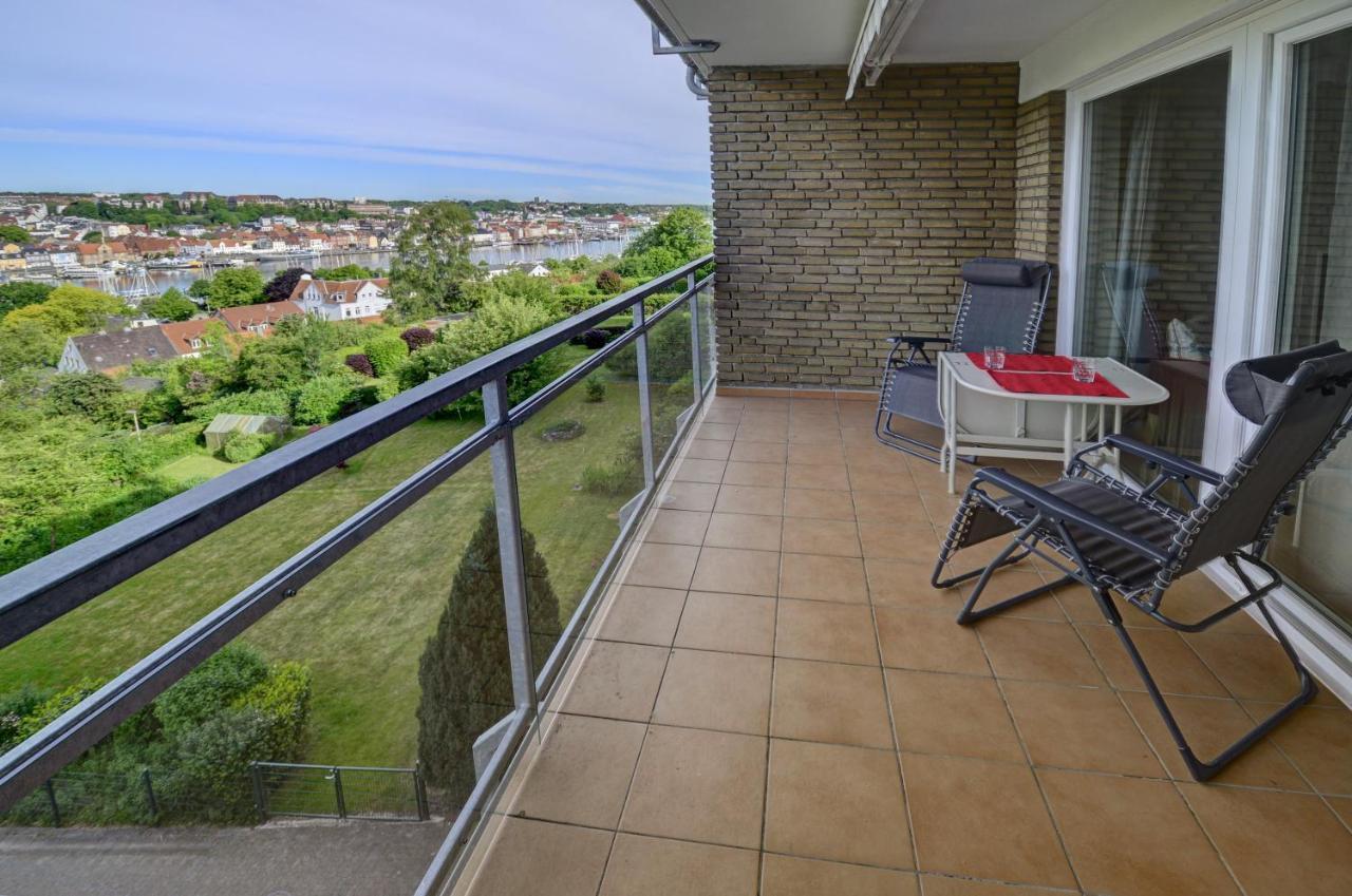 Fewo1846 - Flensview - Komfortables Studioapartment Mit Balkon Und Hafenblick เฟลนส์บวร์ก ภายนอก รูปภาพ
